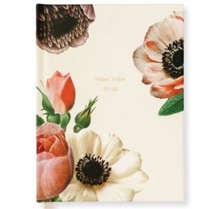 New Blushing Floral Kate Spade wedding gift log notebook